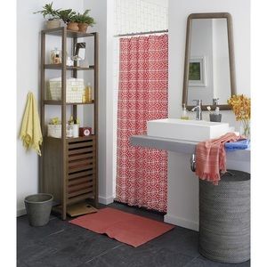 Crate&Barrel Shower Curtain & West Elm Bath Towels